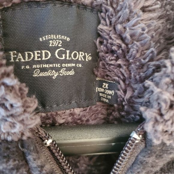 Super‎ soft fleece hooded teddy jacket plus size 2X - Picture 5 of 6